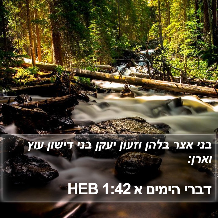 דברי הימים א 1:42 HEB Bible Study