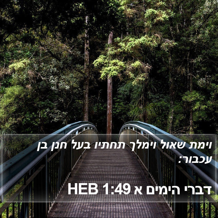 דברי הימים א 1:49 HEB Bible Study