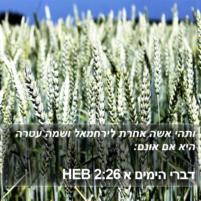 דברי הימים א 2:26 HEB Bible Study