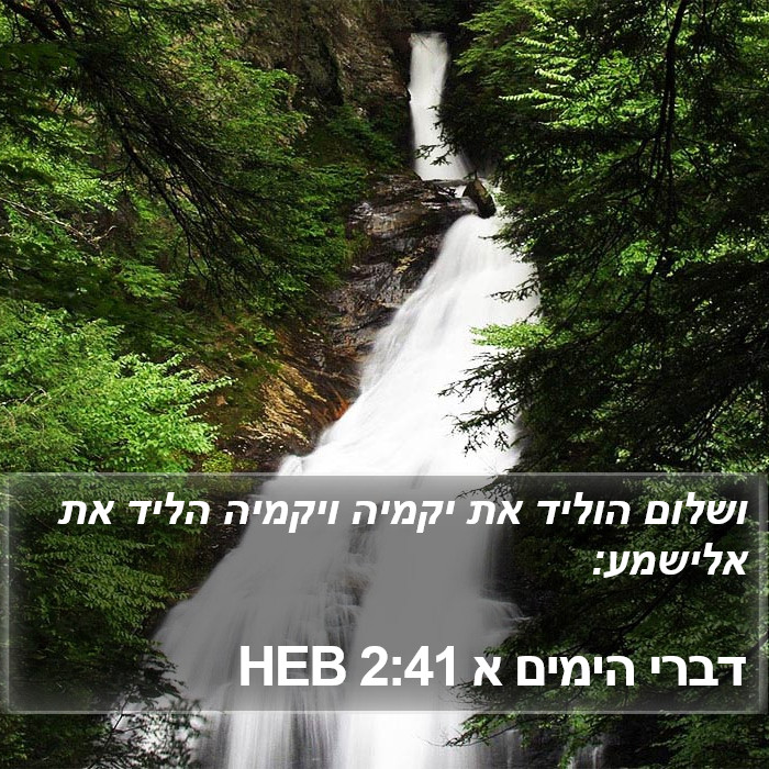 דברי הימים א 2:41 HEB Bible Study