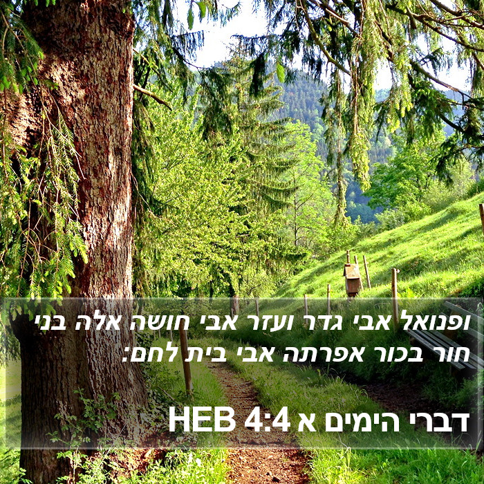 דברי הימים א 4:4 HEB Bible Study