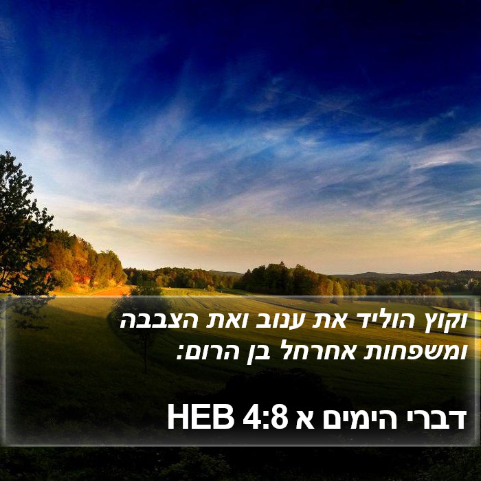 דברי הימים א 4:8 HEB Bible Study