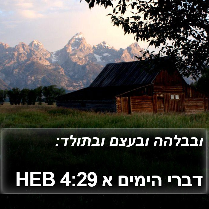 דברי הימים א 4:29 HEB Bible Study