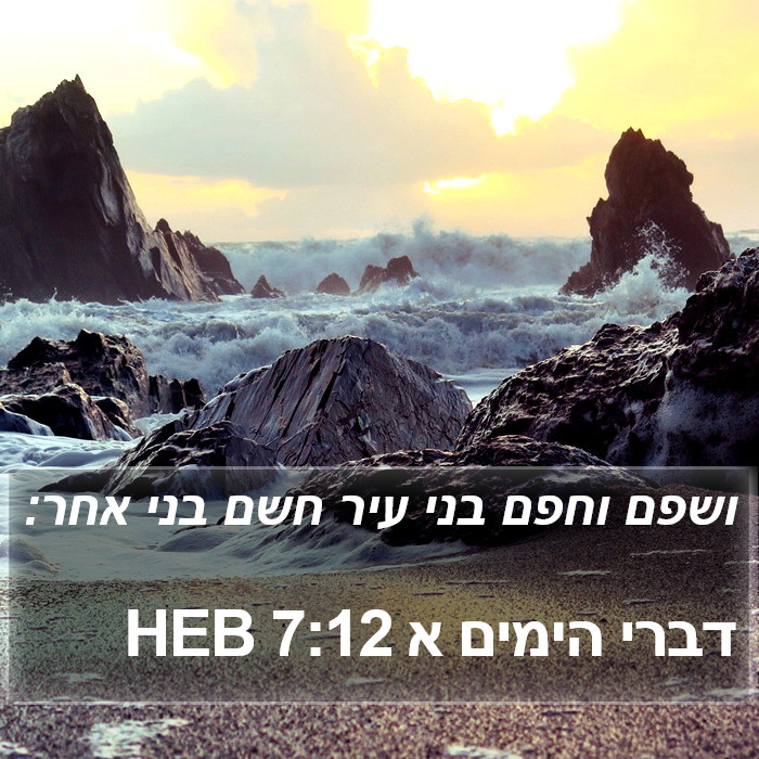 דברי הימים א 7:12 HEB Bible Study