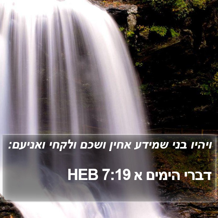 דברי הימים א 7:19 HEB Bible Study