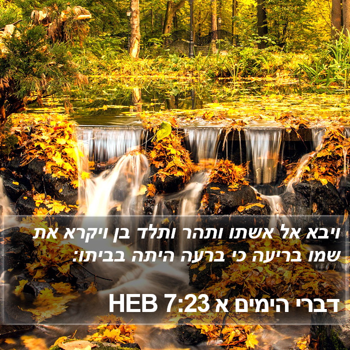 דברי הימים א 7:23 HEB Bible Study