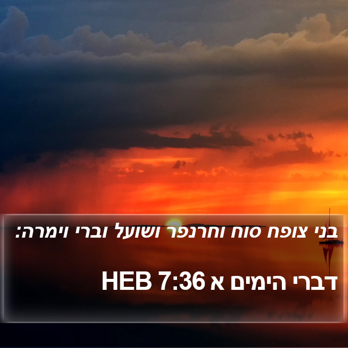 דברי הימים א 7:36 HEB Bible Study