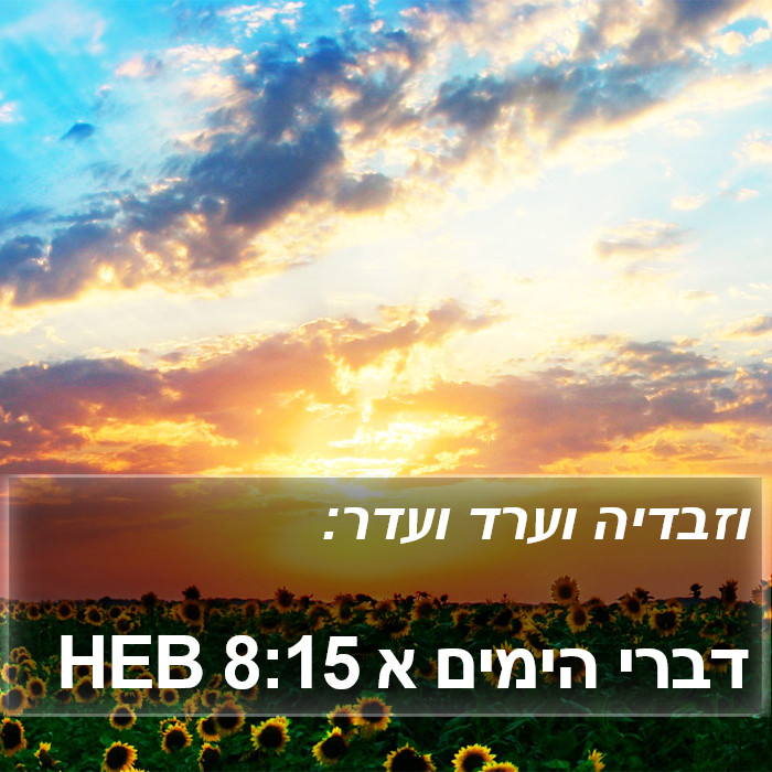 דברי הימים א 8:15 HEB Bible Study