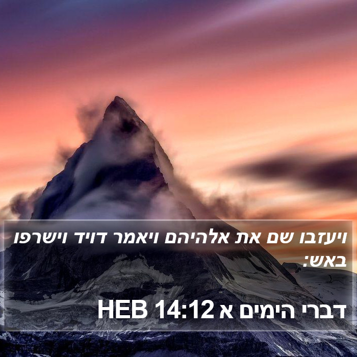 דברי הימים א 14:12 HEB Bible Study