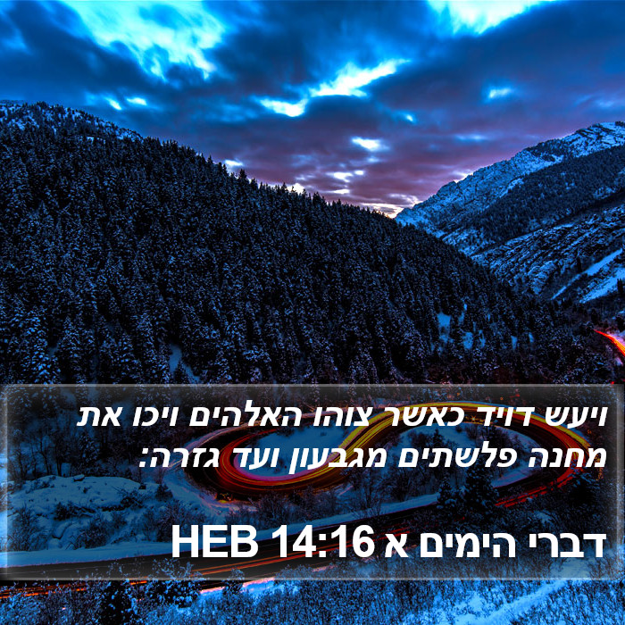 דברי הימים א 14:16 HEB Bible Study