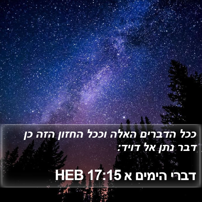 דברי הימים א 17:15 HEB Bible Study