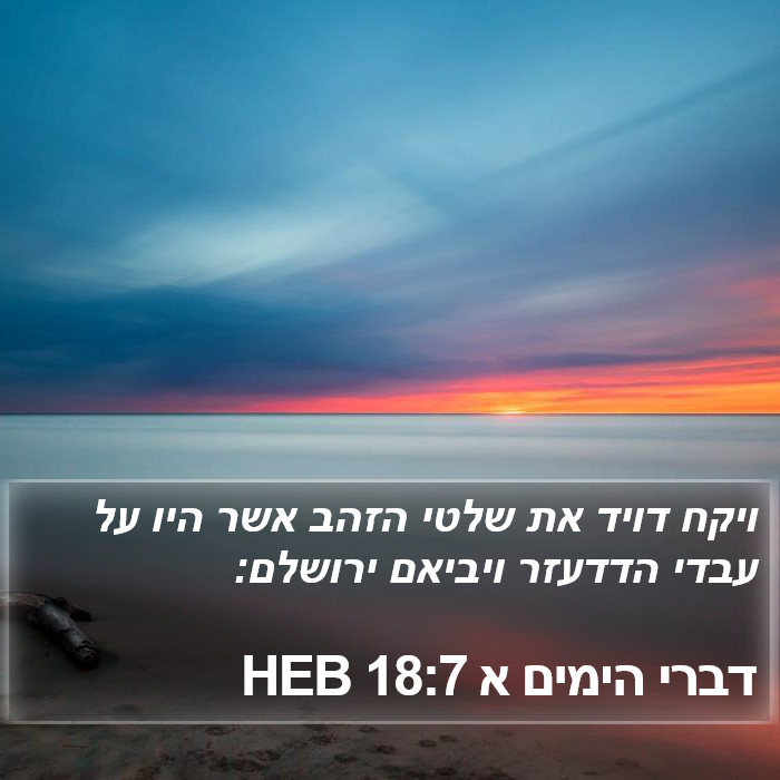 דברי הימים א 18:7 HEB Bible Study