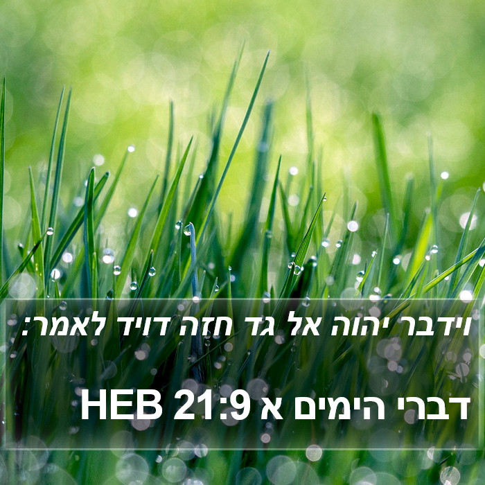 דברי הימים א 21:9 HEB Bible Study