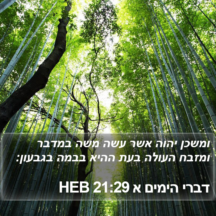 דברי הימים א 21:29 HEB Bible Study