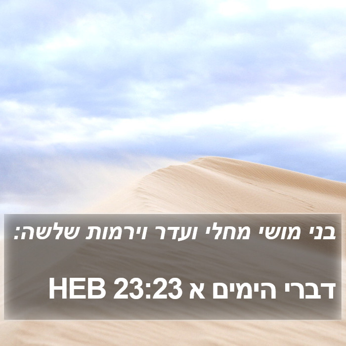 דברי הימים א 23:23 HEB Bible Study