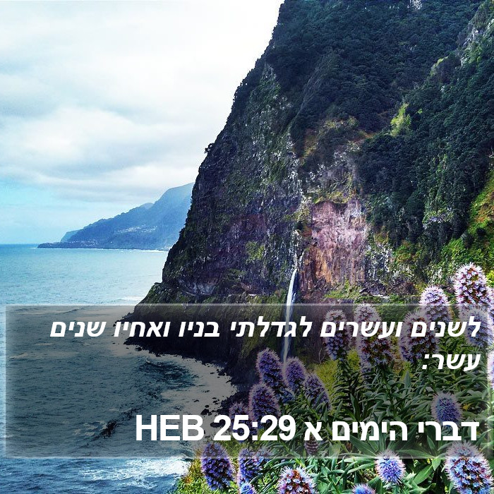 דברי הימים א 25:29 HEB Bible Study