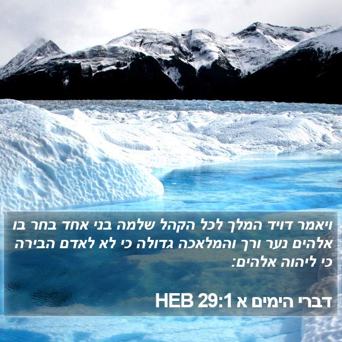 דברי הימים א 29:1 HEB Bible Study