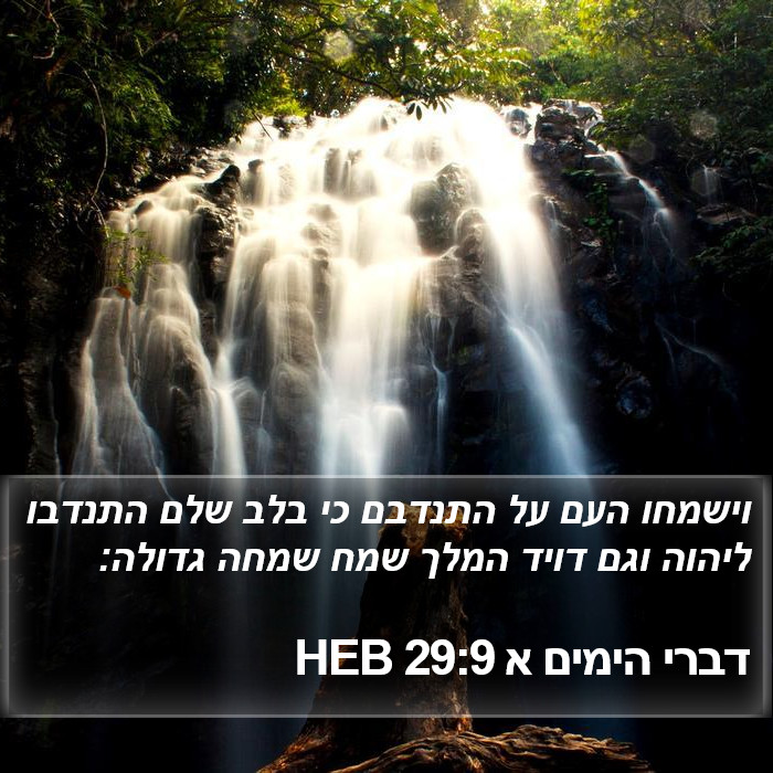 דברי הימים א 29:9 HEB Bible Study