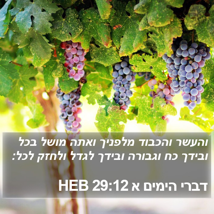 דברי הימים א 29:12 HEB Bible Study