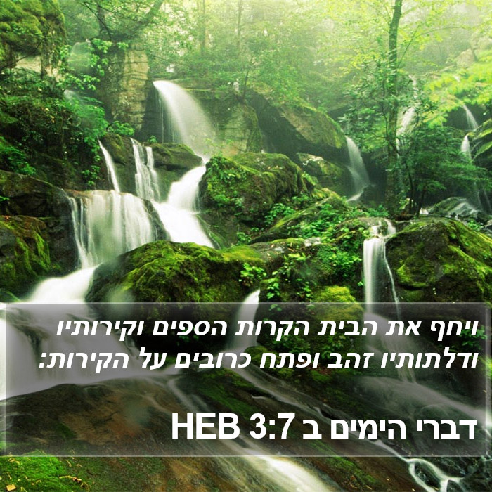 דברי הימים ב 3:7 HEB Bible Study