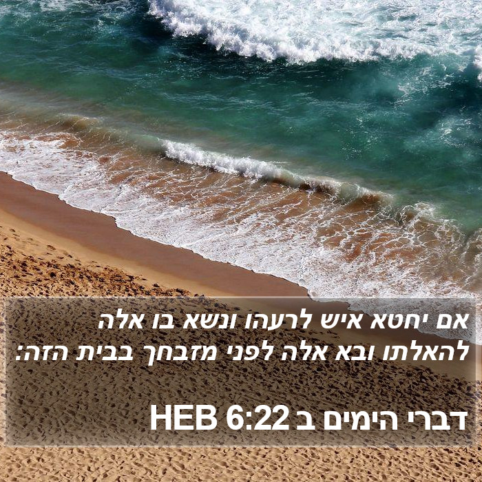 דברי הימים ב 6:22 HEB Bible Study