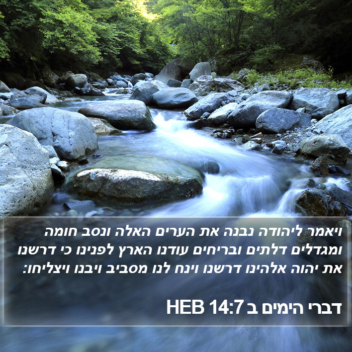 דברי הימים ב 14:7 HEB Bible Study