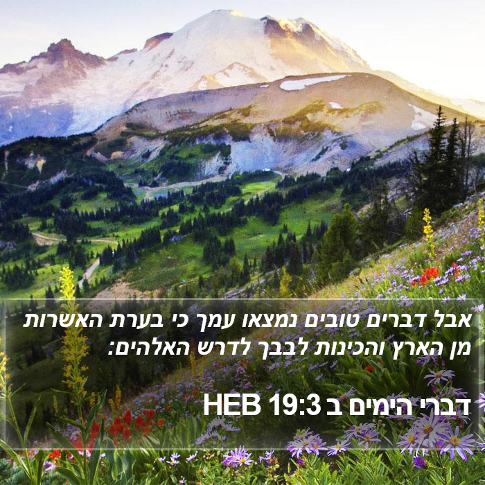 דברי הימים ב 19:3 HEB Bible Study