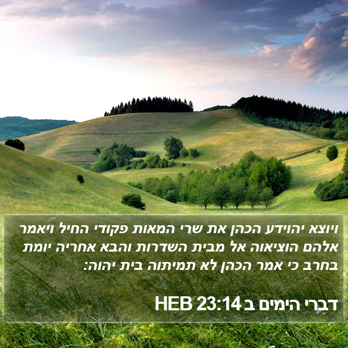 דברי הימים ב 23:14 HEB Bible Study