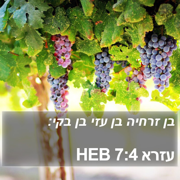 עזרא 7:4 HEB Bible Study