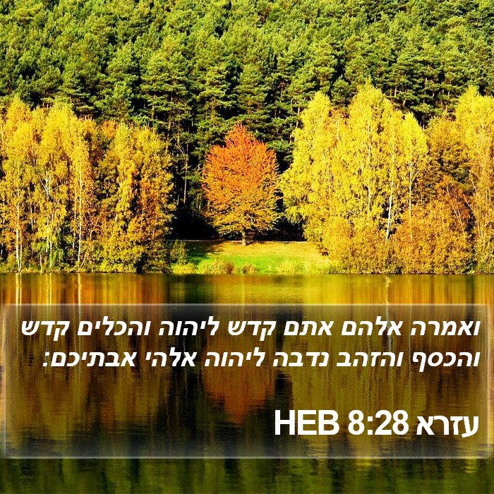 עזרא 8:28 HEB Bible Study