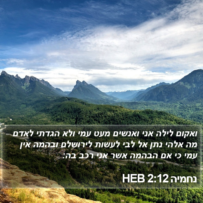 נחמיה 2:12 HEB Bible Study