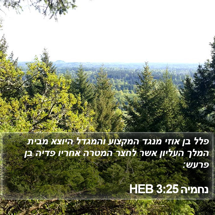 נחמיה 3:25 HEB Bible Study