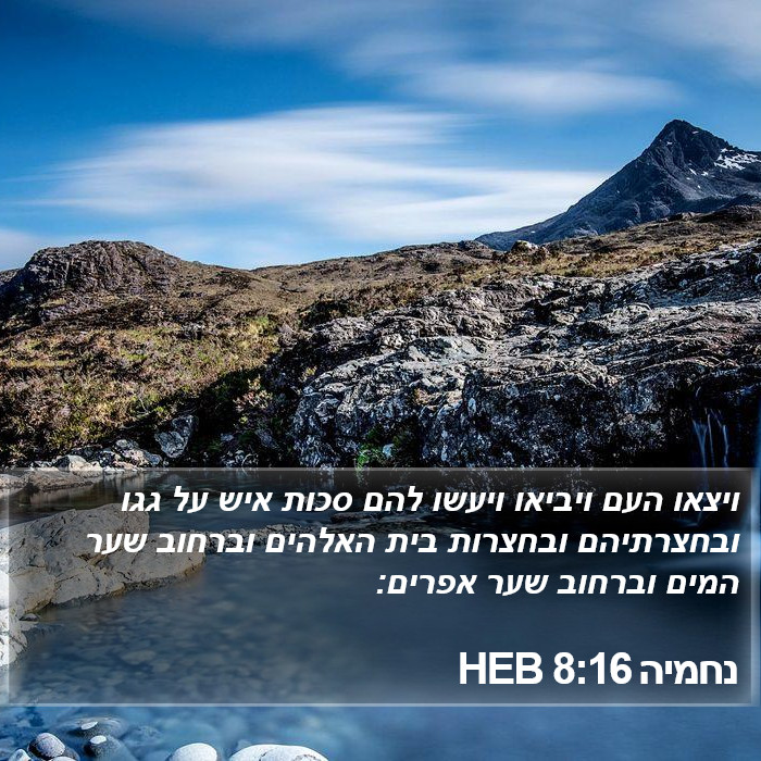 נחמיה 8:16 HEB Bible Study