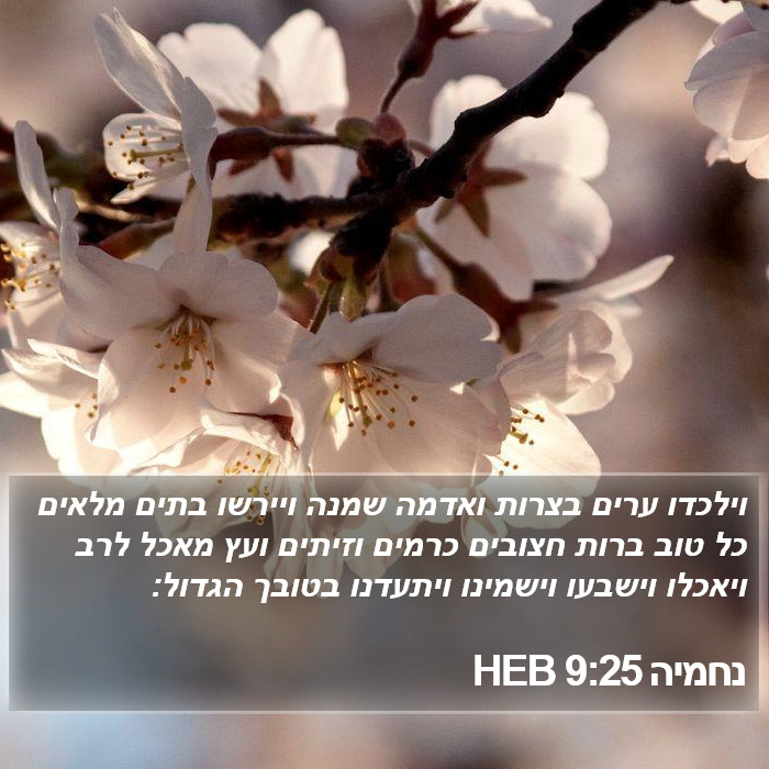 נחמיה 9:25 HEB Bible Study