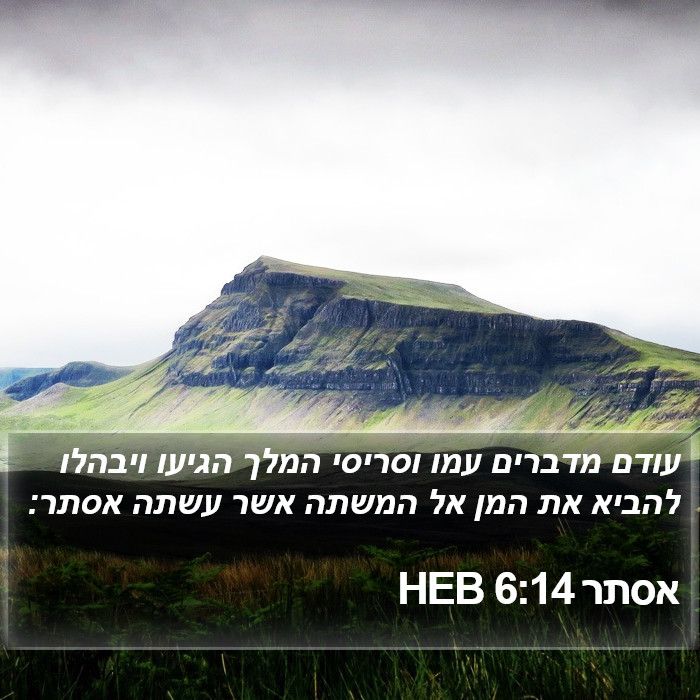 אסתר 6:14 HEB Bible Study