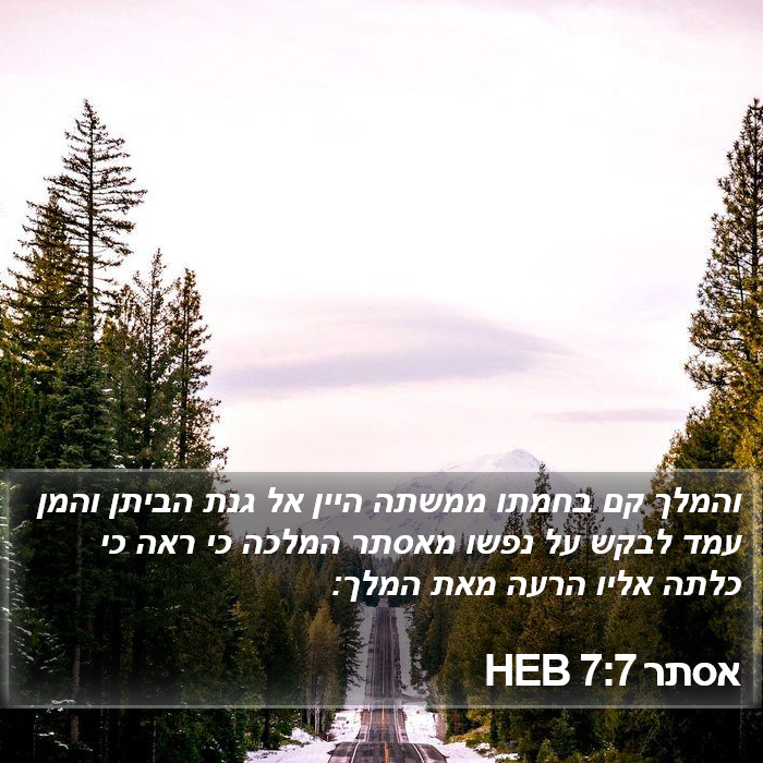 אסתר 7:7 HEB Bible Study