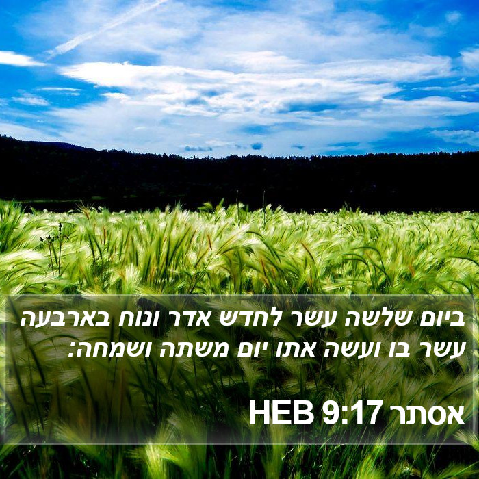 אסתר 9:17 HEB Bible Study