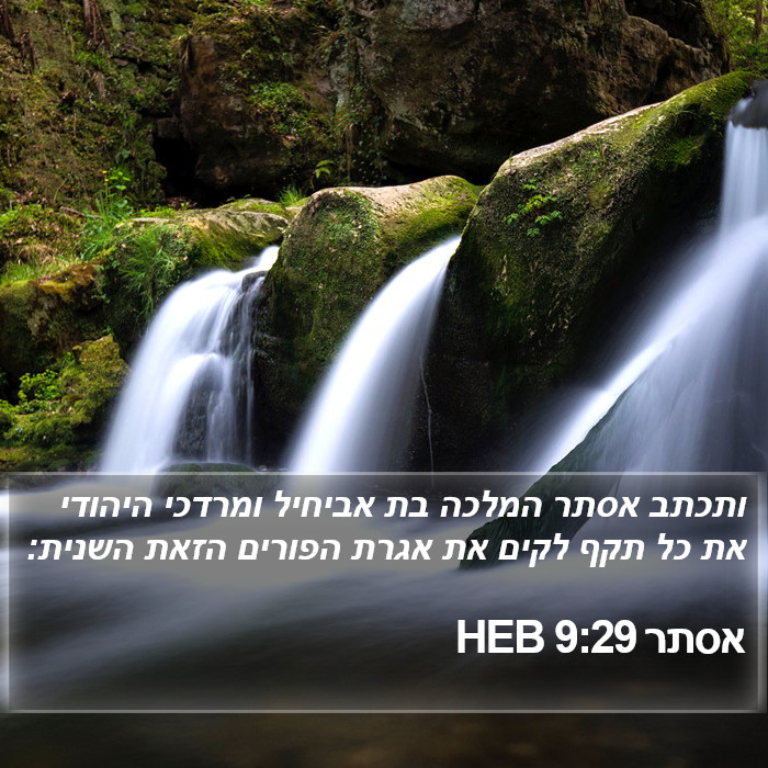 אסתר 9:29 HEB Bible Study