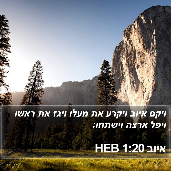 איוב 1:20 HEB Bible Study