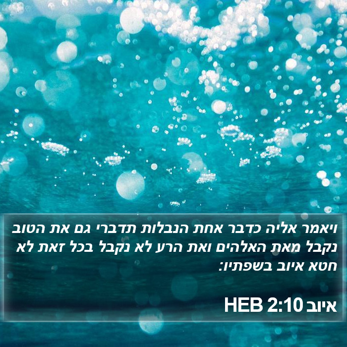 איוב 2:10 HEB Bible Study