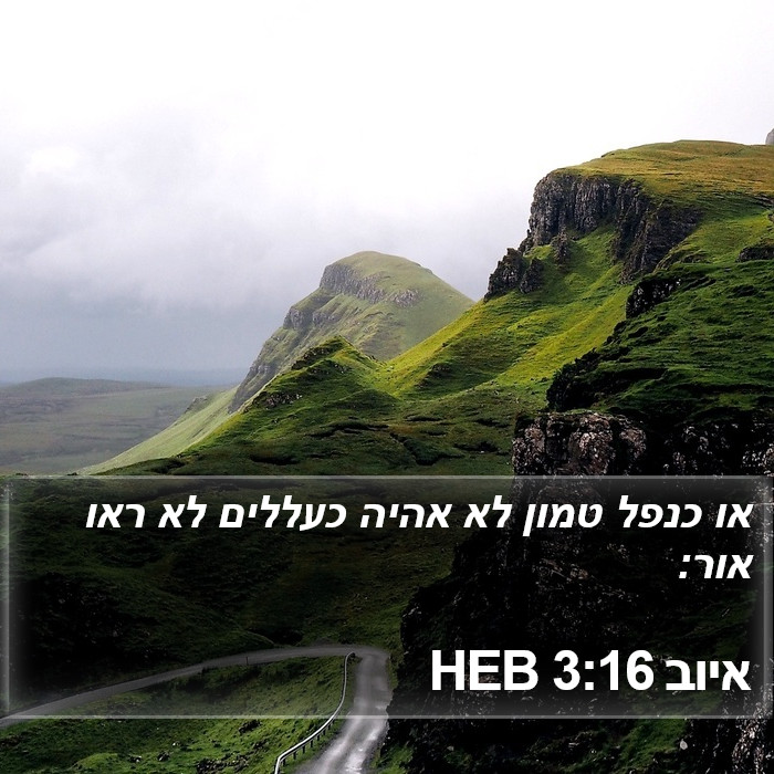 איוב 3:16 HEB Bible Study