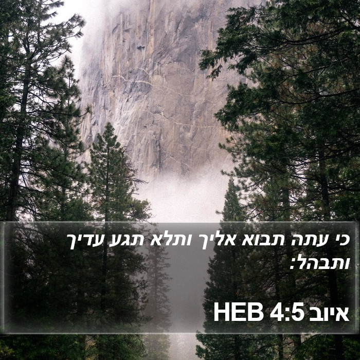 איוב 4:5 HEB Bible Study