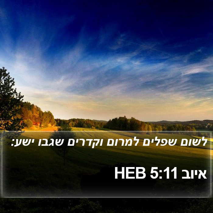 איוב 5:11 HEB Bible Study