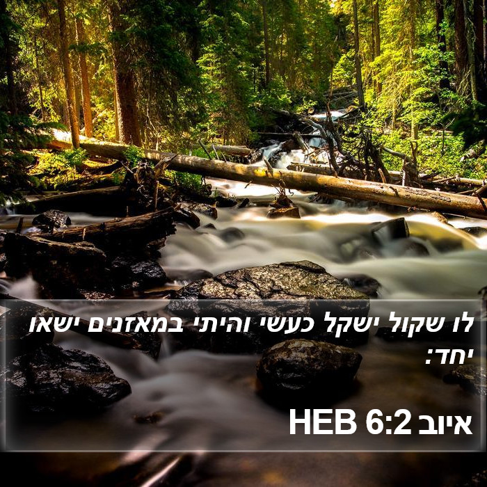 איוב 6:2 HEB Bible Study