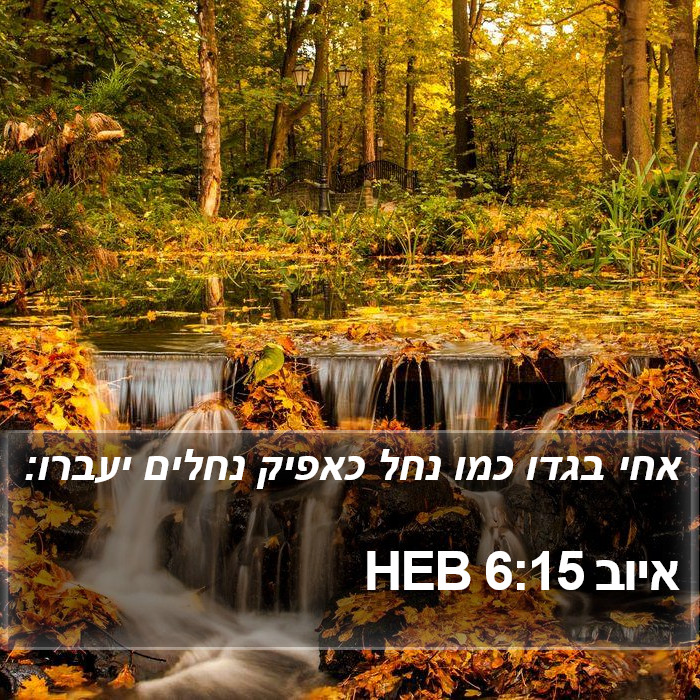 איוב 6:15 HEB Bible Study