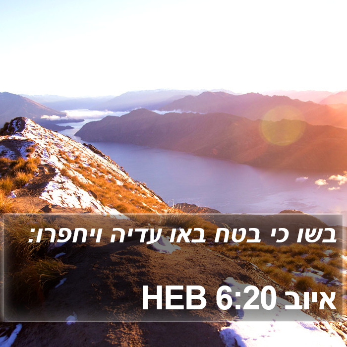 איוב 6:20 HEB Bible Study