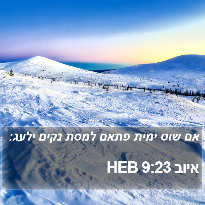 איוב 9:23 HEB Bible Study