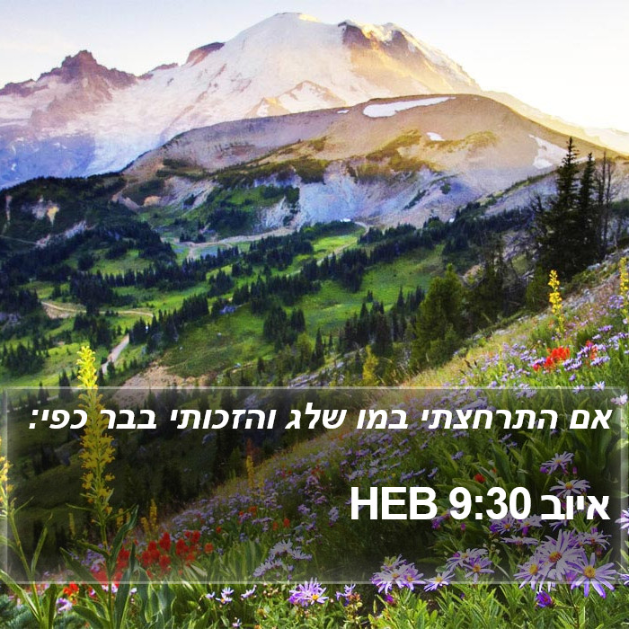 איוב 9:30 HEB Bible Study