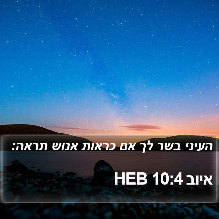 איוב 10:4 HEB Bible Study