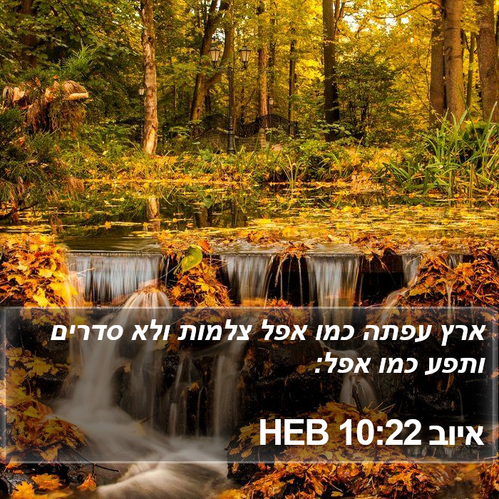 איוב 10:22 HEB Bible Study